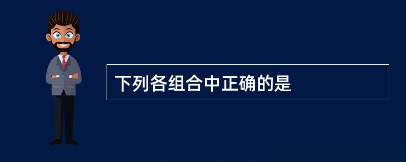 下列各组合中正确的是