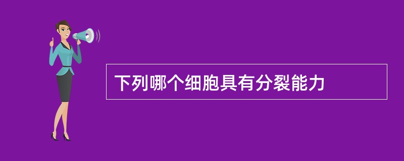 下列哪个细胞具有分裂能力