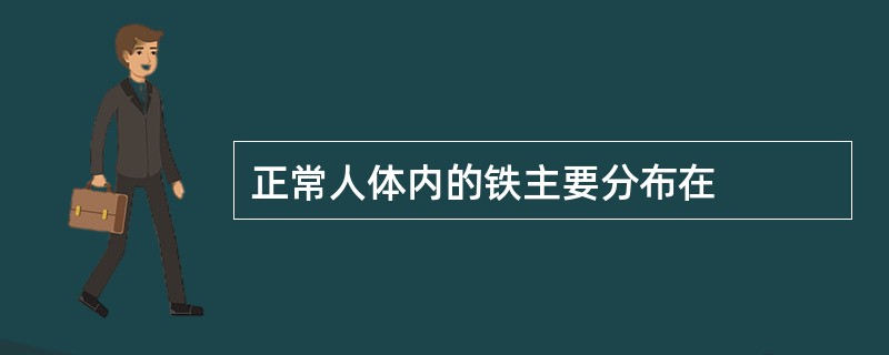 正常人体内的铁主要分布在