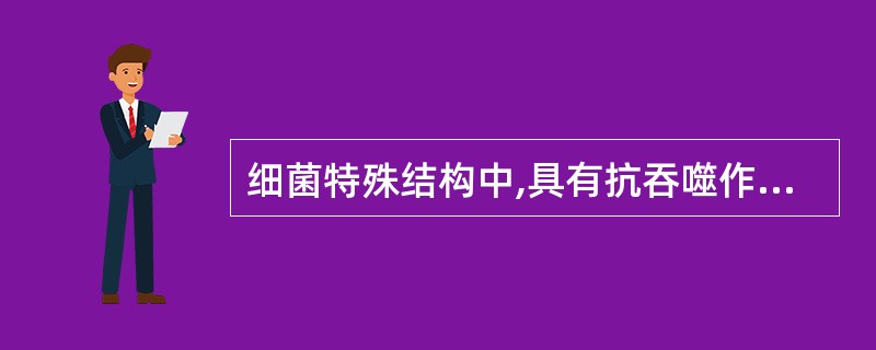 细菌特殊结构中,具有抗吞噬作用的是