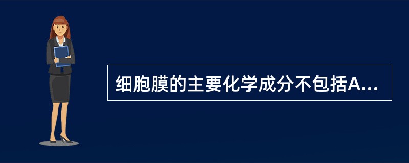 细胞膜的主要化学成分不包括A、脂类B、蛋白质C、多糖D、磷壁酸E、水