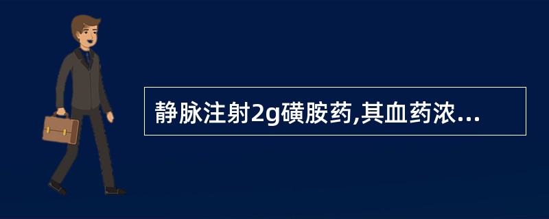 静脉注射2g磺胺药,其血药浓度为10 mg£¯ dl,经计算其表观分布容积为A、