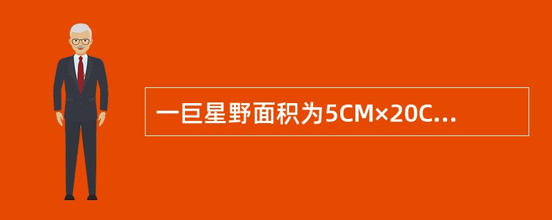 一巨星野面积为5CM×20CM。用筒化公式计算等效放野的边长为()。A、8cmB