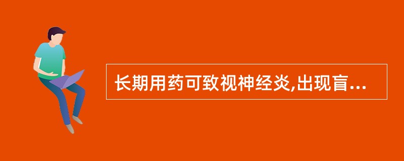 长期用药可致视神经炎,出现盲点,红绿色盲的药物是