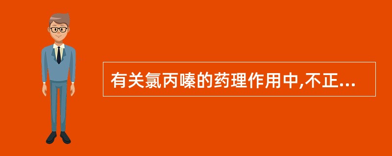 有关氯丙嗪的药理作用中,不正确的是A、抗精神病作用B、催眠和麻醉作用C、镇吐和影