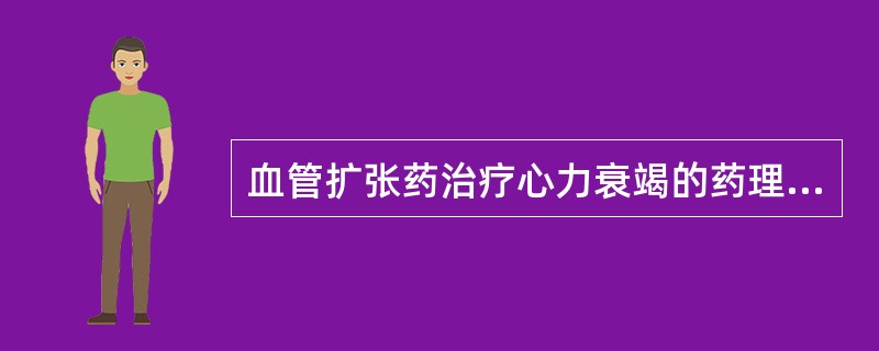 血管扩张药治疗心力衰竭的药理依据主要是A、扩张冠状动脉,增加心肌供氧量B、减少心