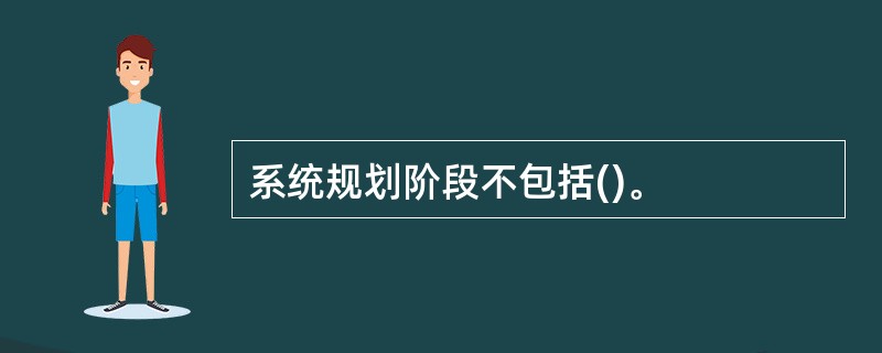 系统规划阶段不包括()。