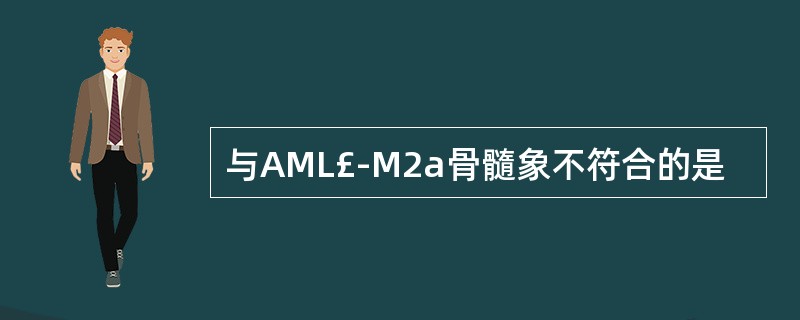 与AML£­M2a骨髓象不符合的是