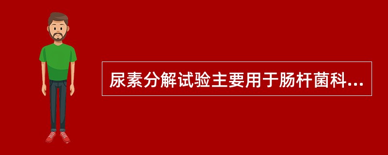 尿素分解试验主要用于肠杆菌科中哪个属细菌的鉴定