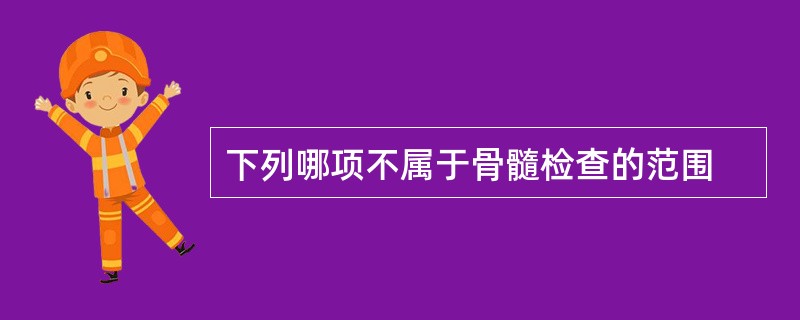 下列哪项不属于骨髓检查的范围