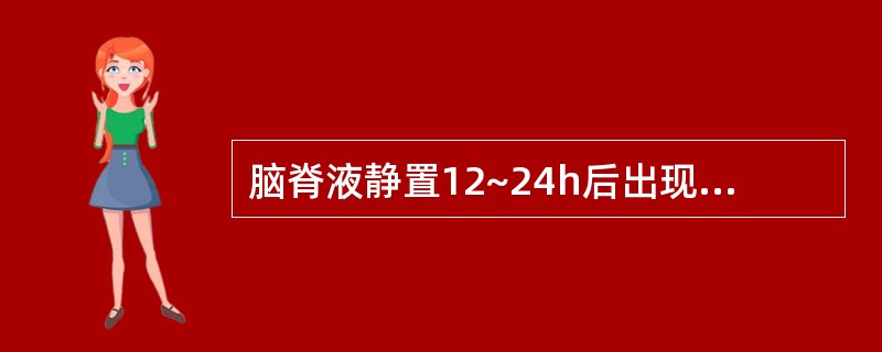 脑脊液静置12~24h后出现薄膜见于