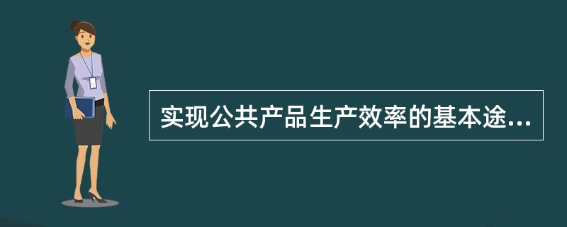 实现公共产品生产效率的基本途径是完善公共部门的( )。