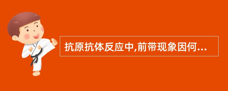 抗原抗体反应中,前带现象因何原因引起