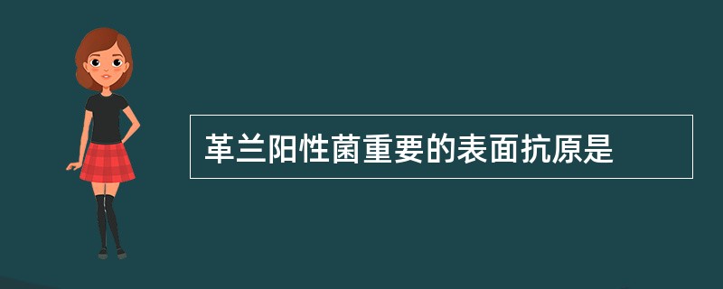 革兰阳性菌重要的表面抗原是