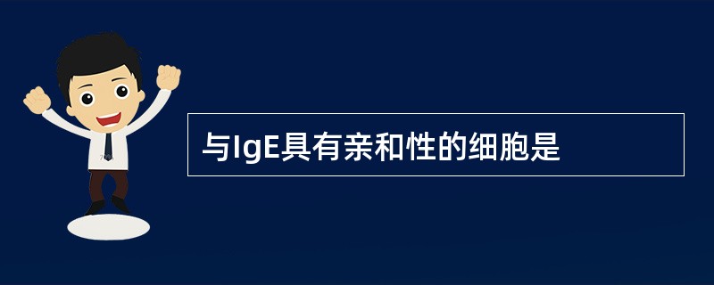 与IgE具有亲和性的细胞是