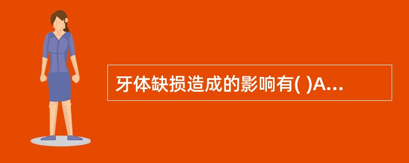 牙体缺损造成的影响有( )A、对牙体和牙髓组织的影响B、对牙周组织的影响C、对咀