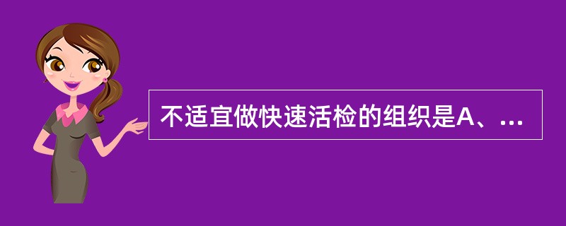 不适宜做快速活检的组织是A、脂肪组织B、脑组织C、肌肉组织D、纤维组织E、神经组