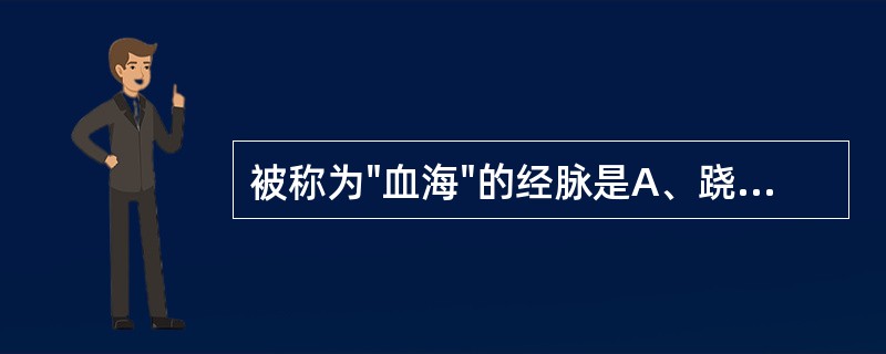 被称为"血海"的经脉是A、跷脉B、维脉C、冲脉D、任脉E、督脉