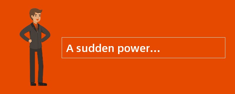 A sudden power loss from a turbocharged