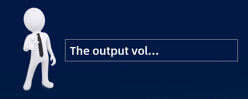 The output voltage of a 440 volt, 60 her