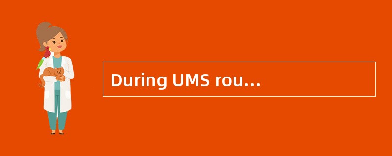 During UMS rounds, a duty engineer notic