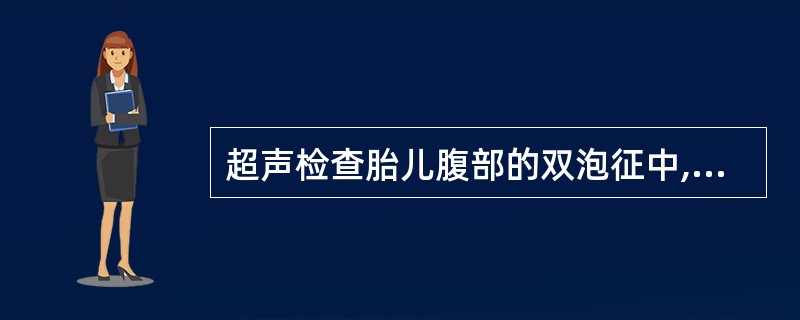 超声检查胎儿腹部的双泡征中,大泡为