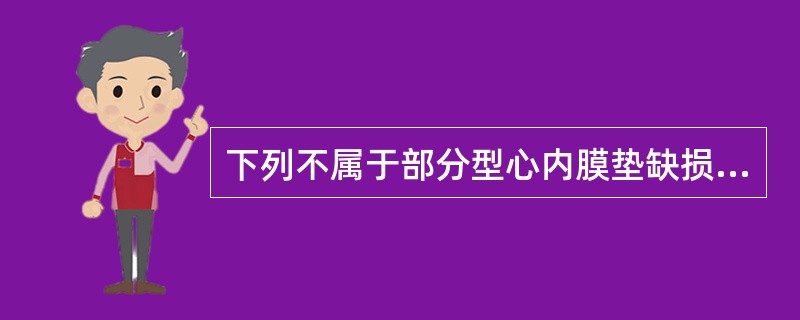 下列不属于部分型心内膜垫缺损病理解剖改变的是A、房间隔的上部缺损B、室间隔的上部