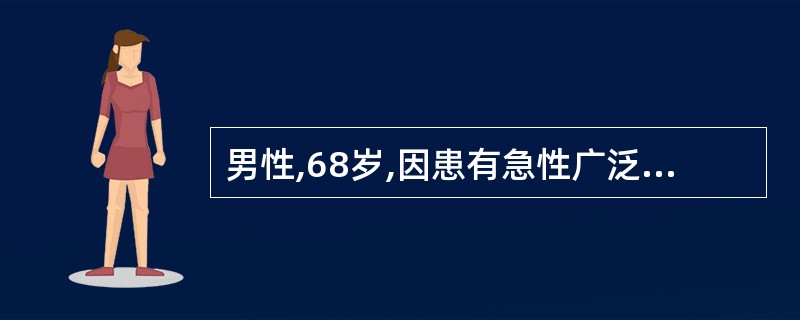 男性,68岁,因患有急性广泛前壁心肌梗死合并急性左心衰急诊住院治疗,下列哪种药物