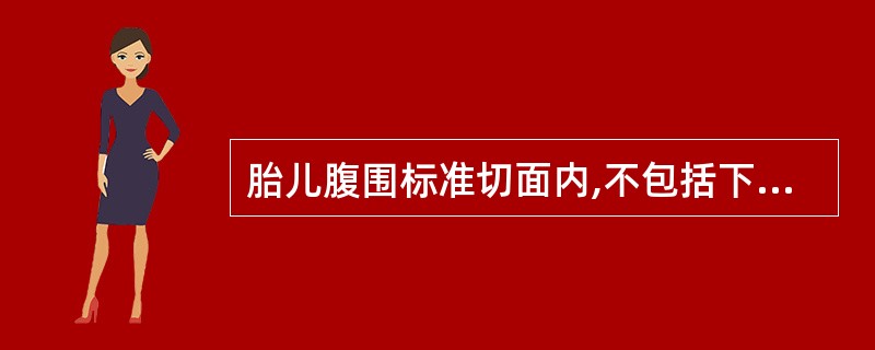 胎儿腹围标准切面内,不包括下列哪种结构A、门静脉窦B、脊柱C、肝脏D、胃泡E、胆