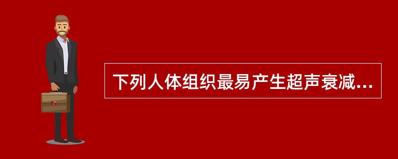 下列人体组织最易产生超声衰减的是A、皮下脂肪B、肌腱C、肝组织、脾组织D、肺组织