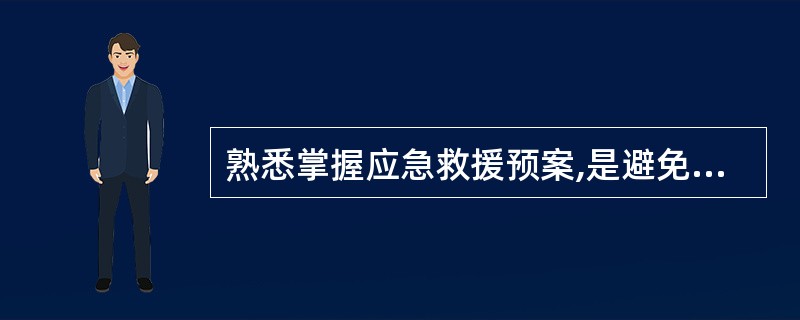 熟悉掌握应急救援预案,是避免抢险救灾决策失误的重要方法