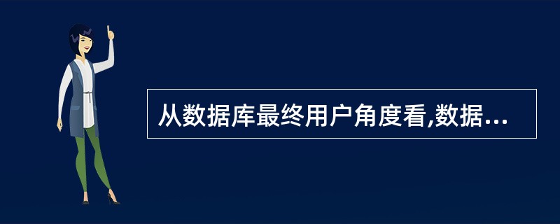 从数据库最终用户角度看,数据库系统的结构分为集中式结构、分布式结构、客户端£¯服