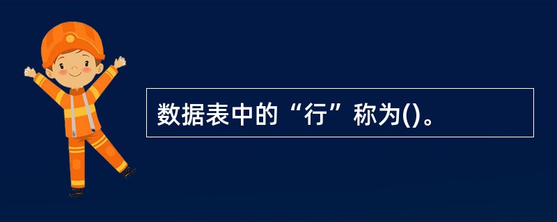 数据表中的“行”称为()。