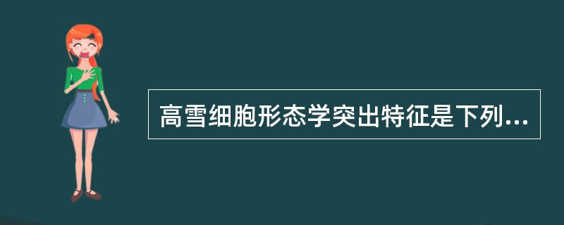 高雪细胞形态学突出特征是下列哪一项( )