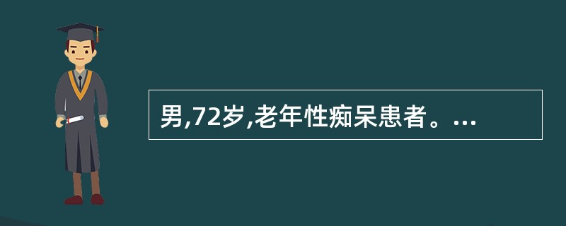 男,72岁,老年性痴呆患者。医生问他昨天在哪里,病人回答昨天在美国,游览了华盛顿