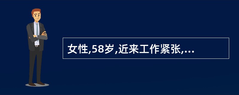 女性,58岁,近来工作紧张,某夜醒来时,突然右眼前一片漆黑,左眼正常,第2日右眼