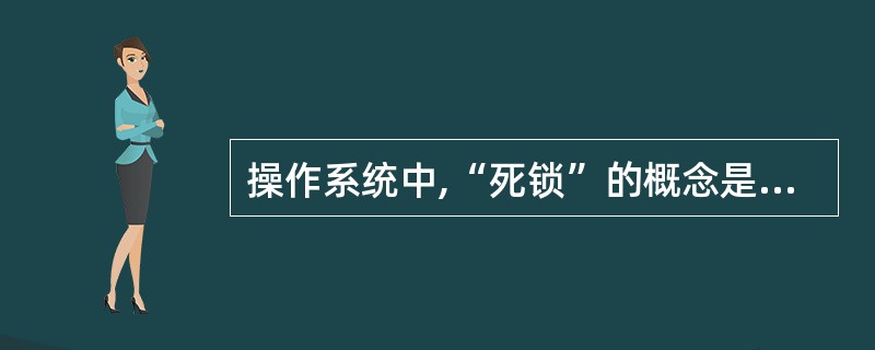 操作系统中,“死锁”的概念是指________。