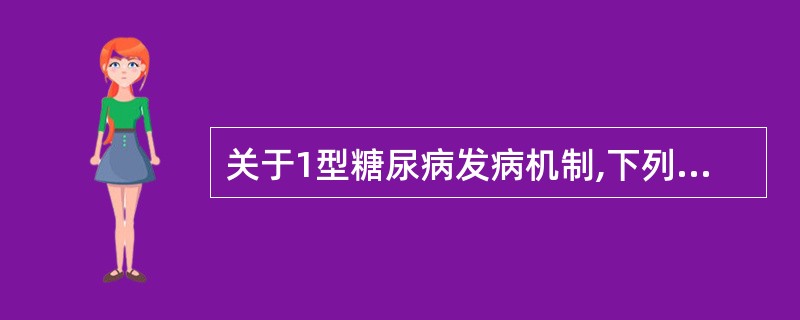 关于1型糖尿病发病机制,下列叙述正确的是