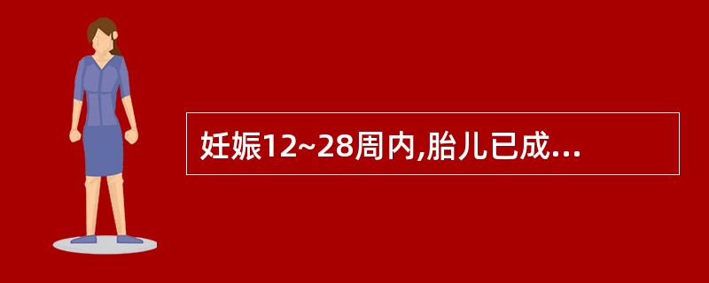 妊娠12~28周内,胎儿已成形而自然殒堕者,称为( )。A、小产B、堕胎C、胎漏