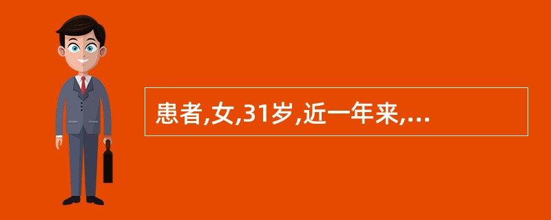 患者,女,31岁,近一年来,经期延长,此次行经10天方净,量少、色鲜红、质稠、咽