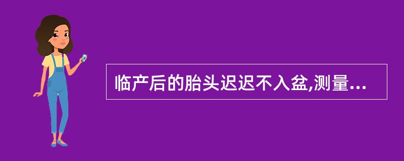 临产后的胎头迟迟不入盆,测量下列哪条径线最有价值A、骶耻外径B、对角径C、髂棘间