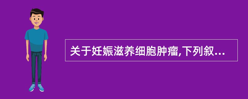 关于妊娠滋养细胞肿瘤,下列叙述正确的是A、侵蚀性葡萄胎可发生在流产后B、绝经后不