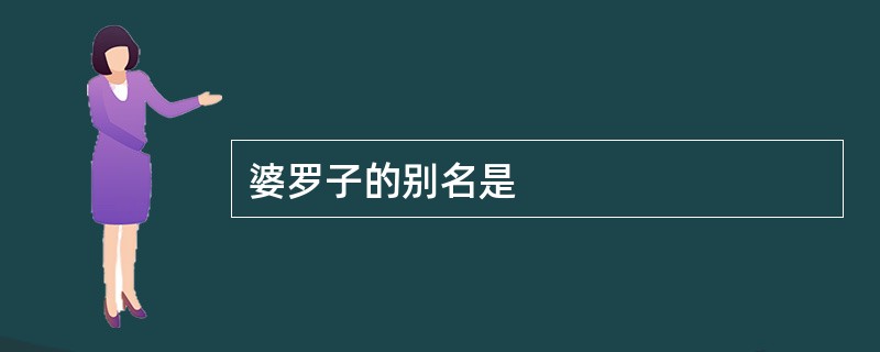 婆罗子的别名是