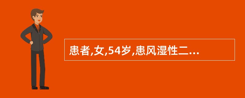 患者,女,54岁,患风湿性二尖瓣关闭不全多年,用地高辛和氢氯噻嗪维持疗效,但近日