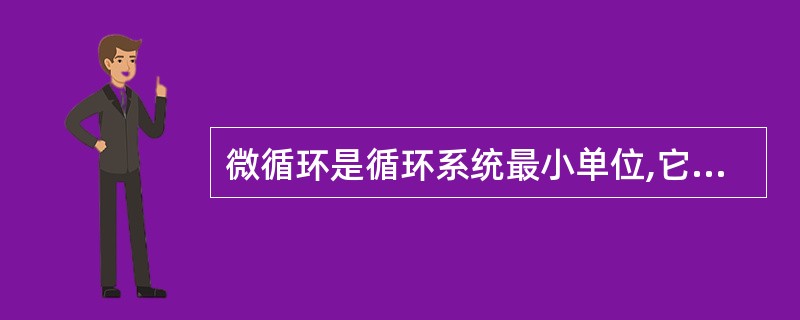 微循环是循环系统最小单位,它包括( )。A、毛细血管,毛细血管前括约肌,毛细血管