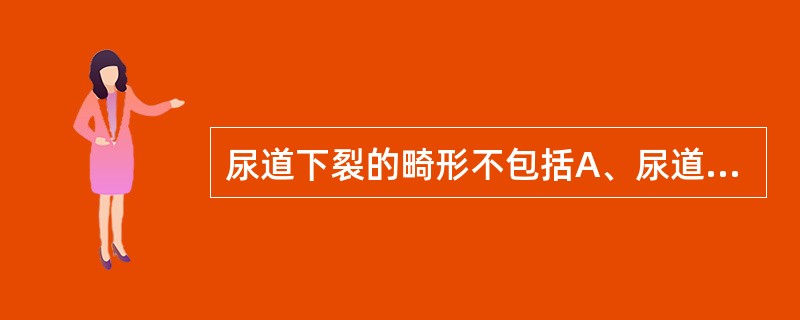 尿道下裂的畸形不包括A、尿道外口的位置异常B、阴茎头扁平C、阴茎下弯D、阴茎海绵