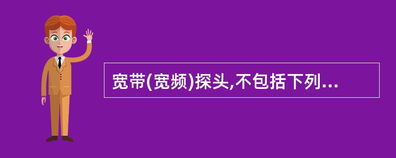 宽带(宽频)探头,不包括下列含义()。A、发射很宽的频带,如2~5MHz范围B、