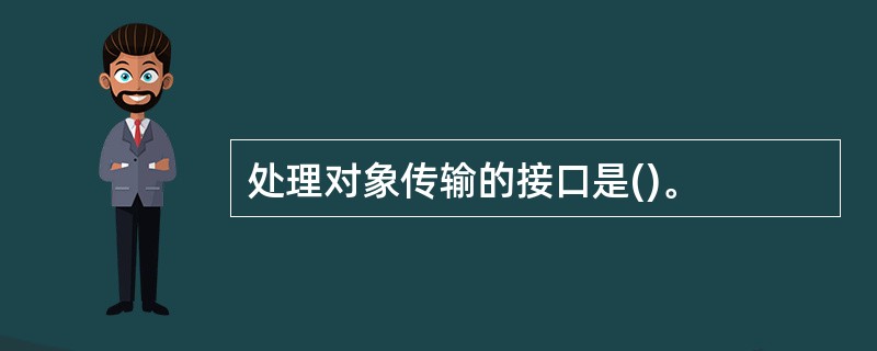 处理对象传输的接口是()。