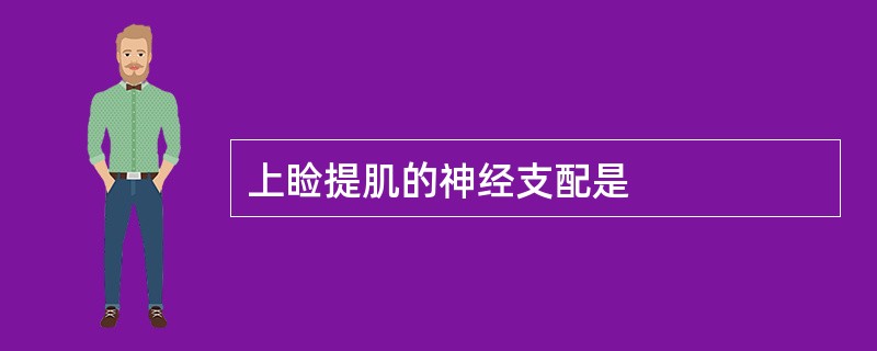 上睑提肌的神经支配是