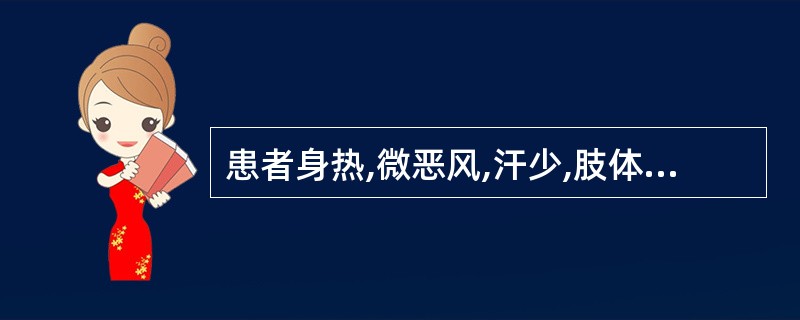 患者身热,微恶风,汗少,肢体酸重,头昏重胀痛,咳嗽痰黏,鼻流浊涕,口中黏腻,渴不